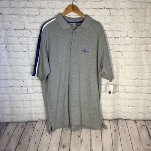 NFL Indianapolis Colts Polo Short sleeve Size XL Cotton NEW Gray Steel